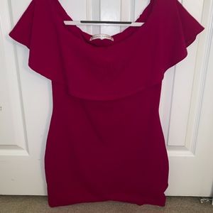 Pink Off the Shoulder Dress